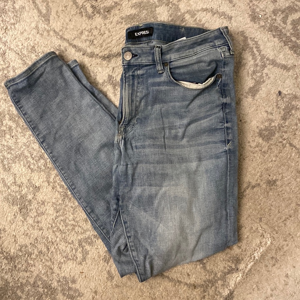 Express Mens Slim Light Blue Jean